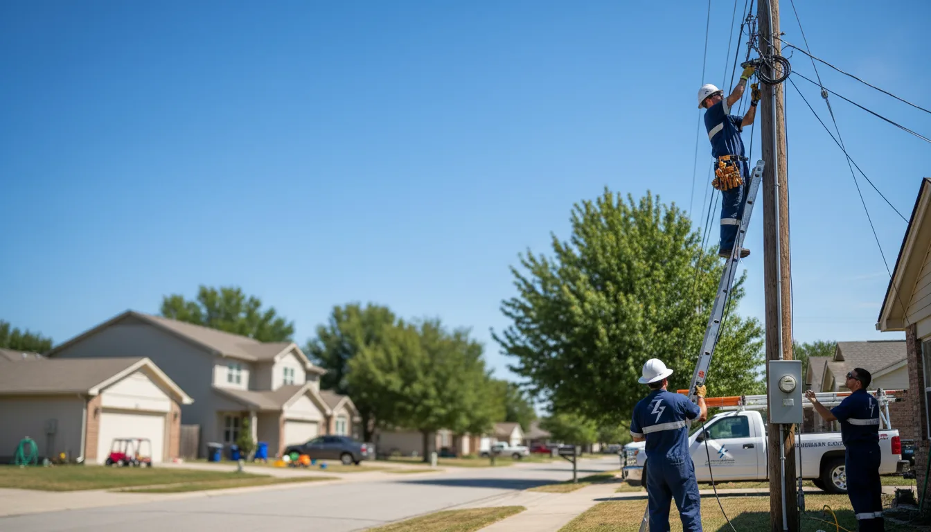 Residential electrician providing installation services in Hartville, MO